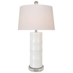 White Jade Table Lamp with Crystal Base