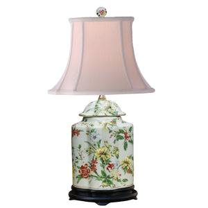 Wildflower Scalloped Porcelain Jar Lamp
