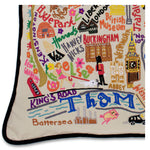 London Hand-Embroidered Pillow