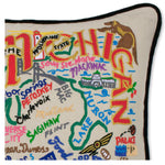 Michigan Hand-Embroidered Pillow