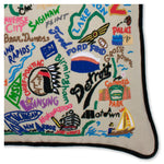 Michigan Hand-Embroidered Pillow