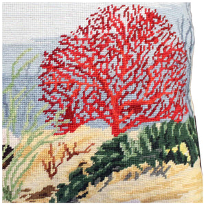 Coral Reef Needlepoint Pillow