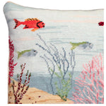 Coral Needlepoint Pillow, Right Side