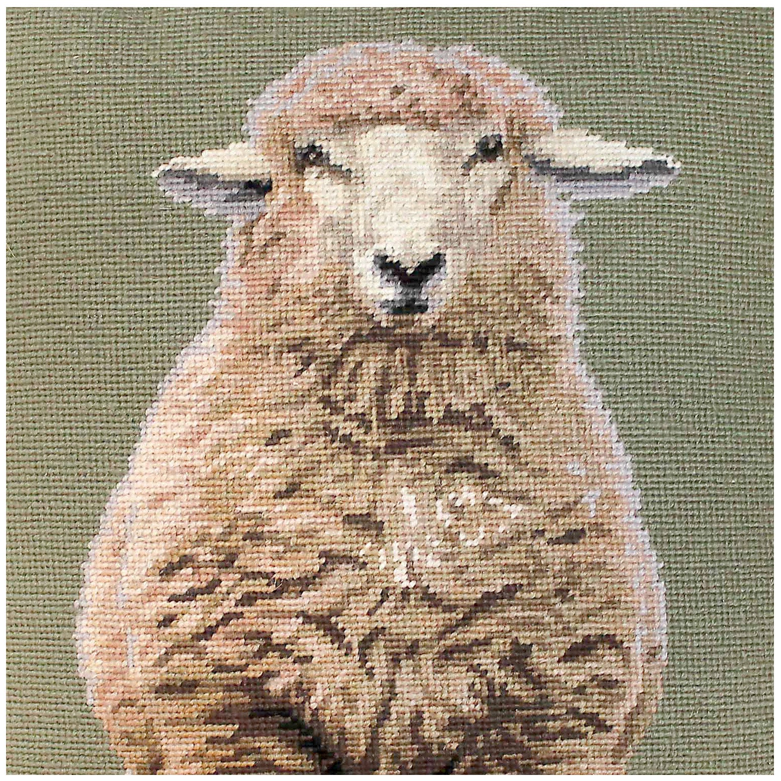Standing Sheep Needlepoint Pillow