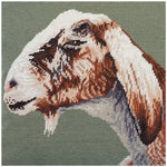 Nubian Goat Needlepoint Pillow