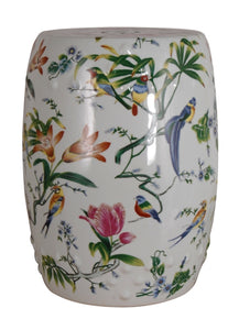 Porcelain Lily Garden Stool