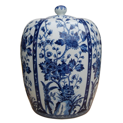 Budding Tree Blue & White Ginger Jar