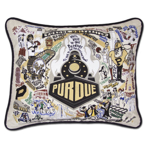 Purdue University Collegiate Embroidered Pillow