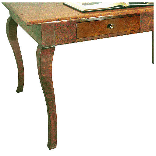 Large Writing Desk with Cabriole Legs