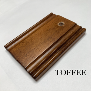 Toffee wood finish sample