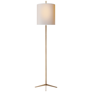 Caron Floor Lamp in Hand-Rubbed Antique Brass
