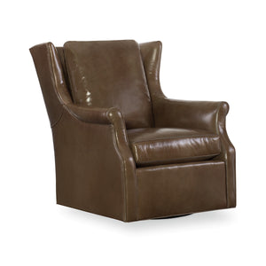 Herringer Leather Swivel Glider Chair
