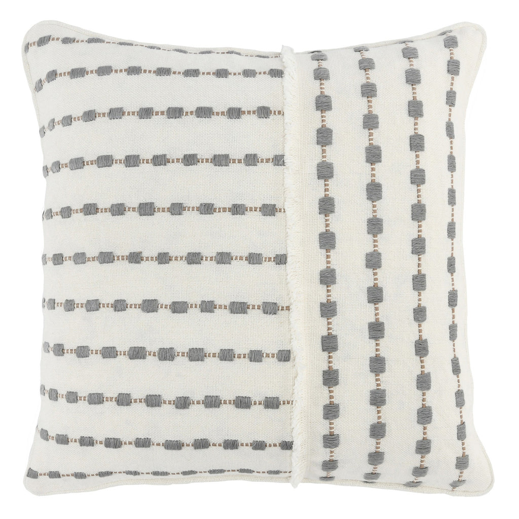 Katia Ivory/Gray Pillow 20x20, Set of 2